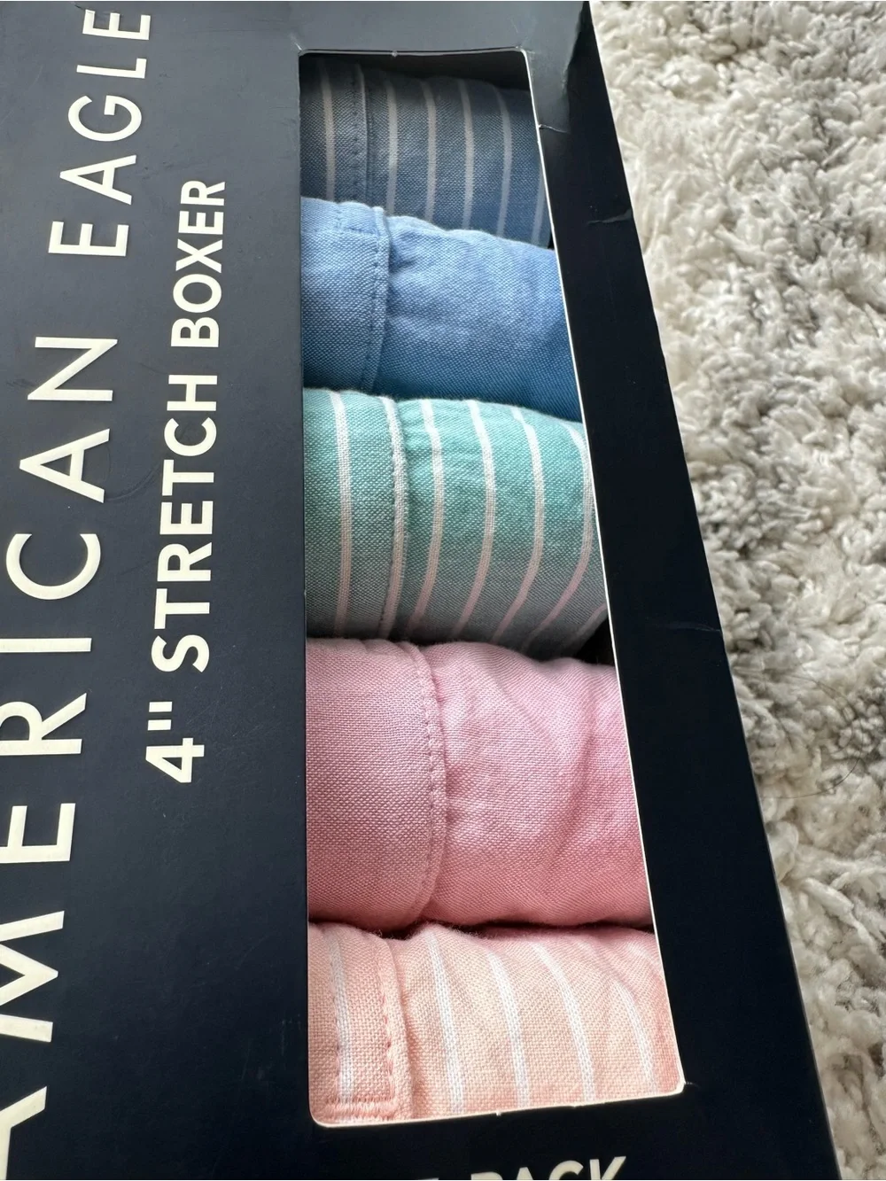 AEO Men's Stretch Boxer Short 5-Pack size S